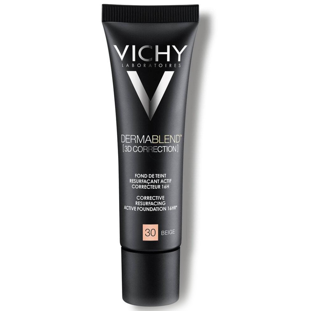 Vichy Dermablend 3D-30-Beige, korektivni puder za mastno kožo, nagnjeno k aknam (30 ml)