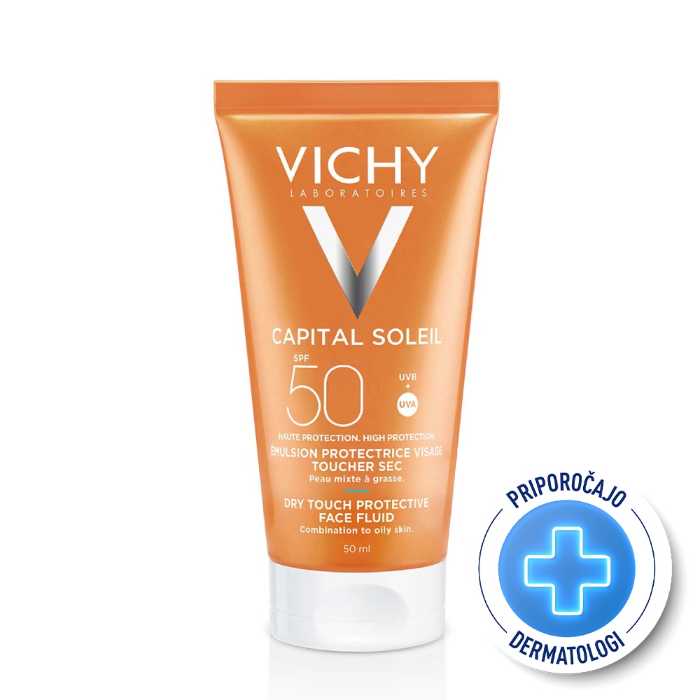 Vichy Capital Soleil Dry Touch, emulzija za obraz - ZF50 (50 ml)