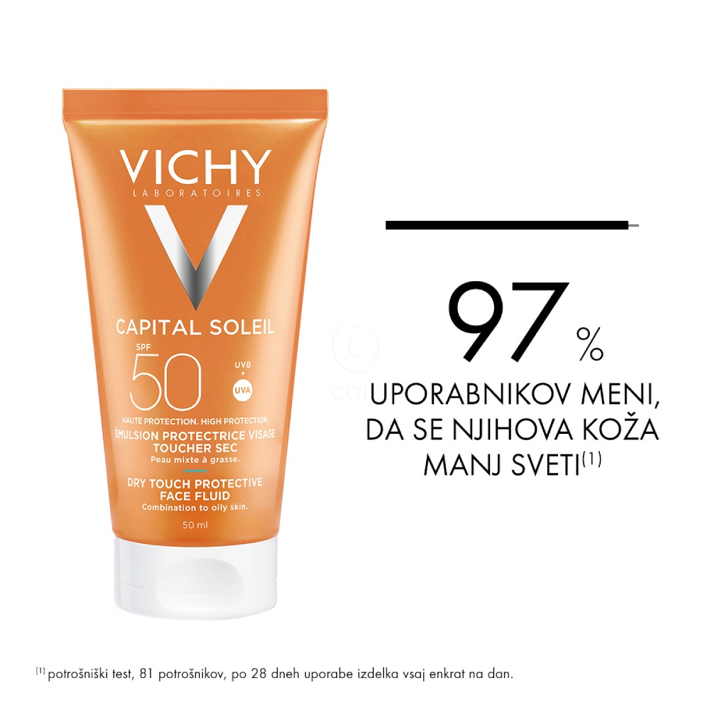  Vichy Capital Soleil Dry Touch, emulzija za obraz - ZF50 (50 ml)