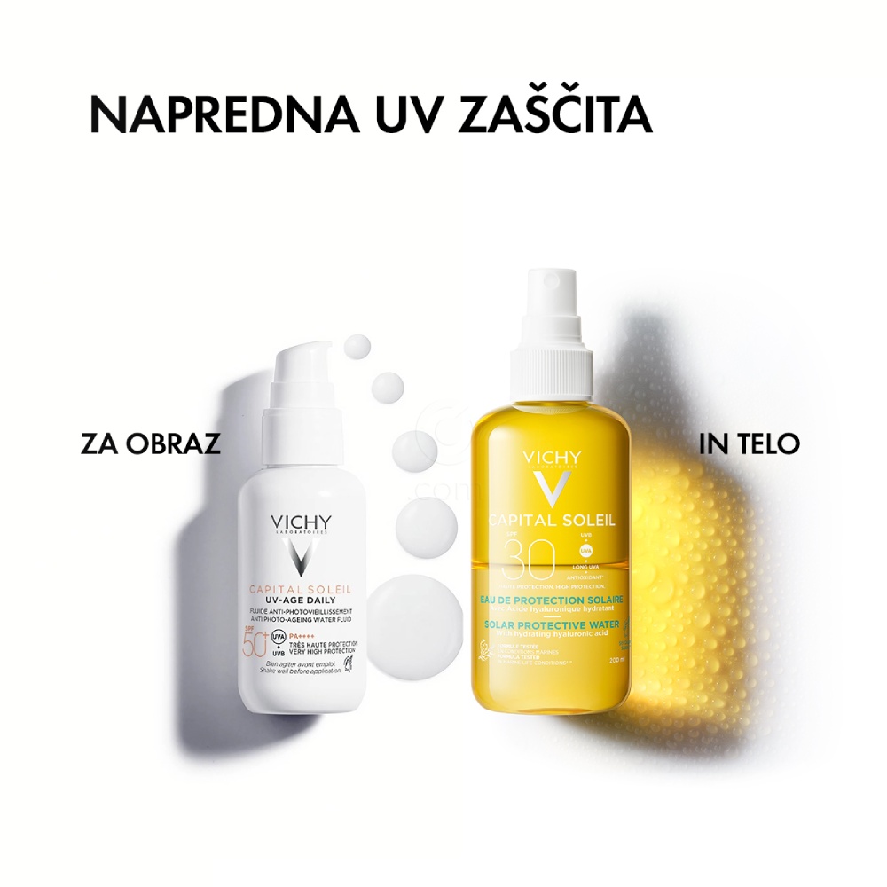Vichy Capital Soleil, hidratantna vodica za zaščito pred soncem - ZF30 (200 ml)