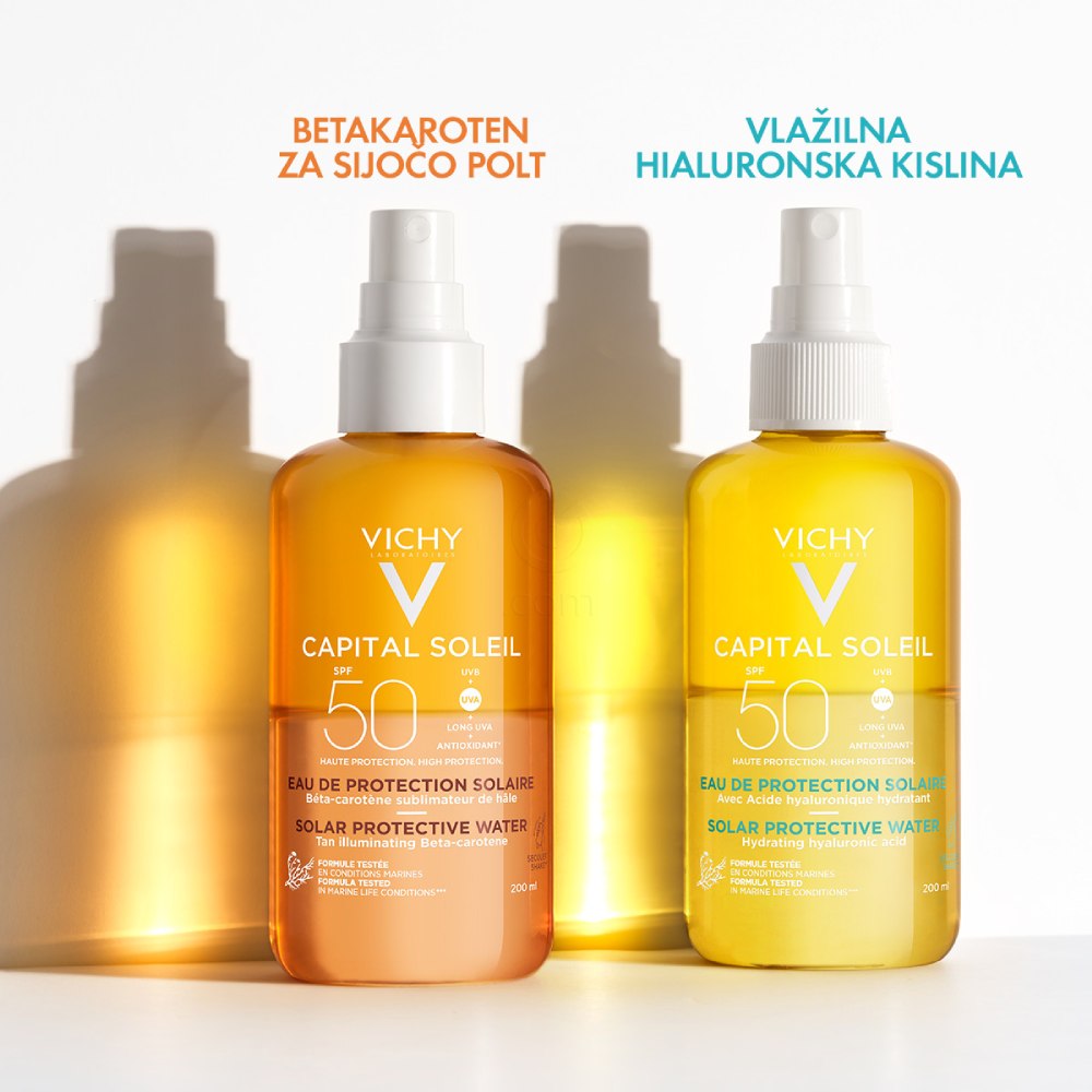 Vichy Capital Soleil, Bronz vodica za poudarjen videz zagorele polti - ZF50 (200 ml) 