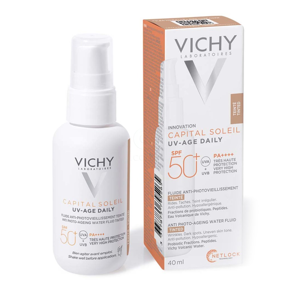 Vichy Capital Soleil UV-Age, obarvana krema za obraz - ZF50+ (40 ml)