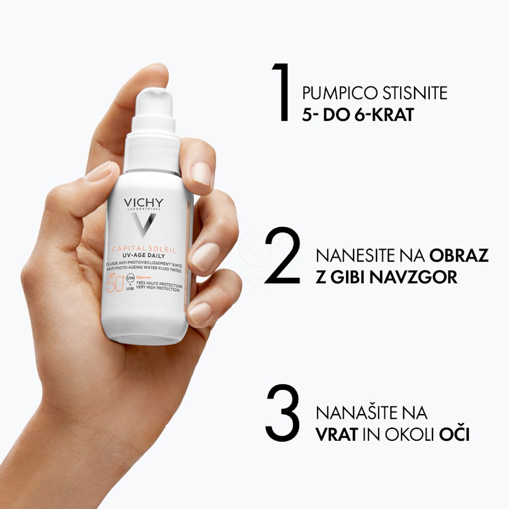 Vichy Capital Soleil UV-Age, obarvana krema za obraz - ZF50+ (40 ml)