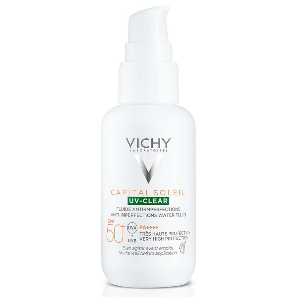 Vichy Capital Soleil UV-Clear, fluid za zaščito pred soncem proti nepravilnostim - ZF50+ (40 ml)