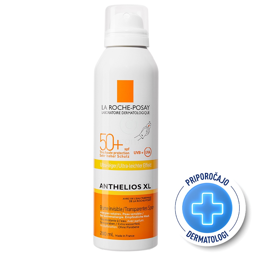 LRP Anthelios XL, nevidna meglica za obraz in telo za zaščito pred soncem - ZF50 + (200 ml)