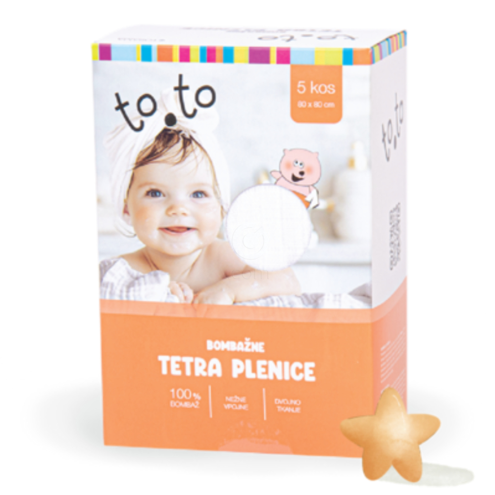 to.to., tetra bombažne plenice (5 plenic)