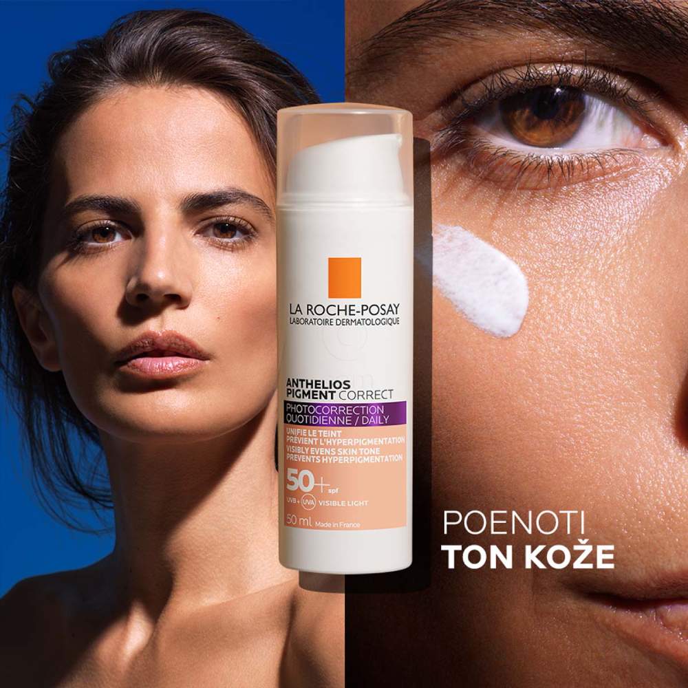 LRP Anthelios Pigment Correct, tonirana krema za obraz v odtenku Light - ZF50+ (50 ml)