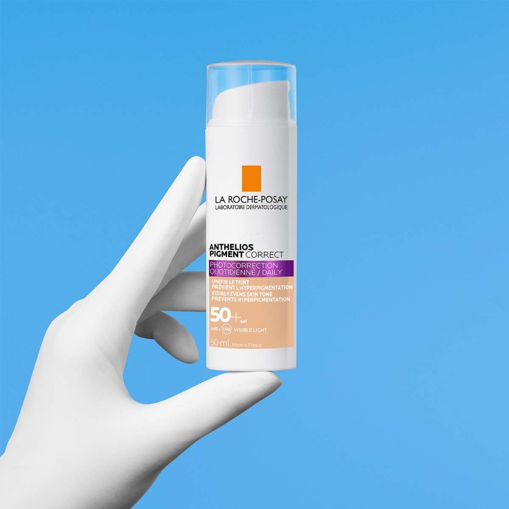 LRP Anthelios Pigment Correct, tonirana krema za obraz v odtenku Light - ZF50+ (50 ml)