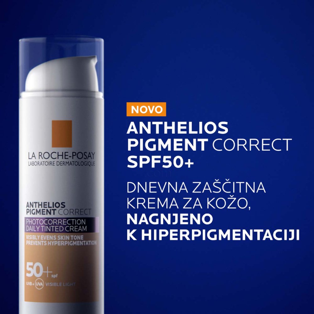 LRP Anthelios Pigment Correct, tonirana krema za obraz v odtenku Light - ZF50+ (50 ml)