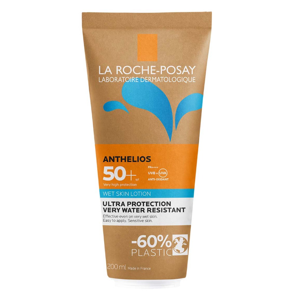 LRP Anthelios Wet Skin, losjon za zaščito pred soncem za mokro in suho kožo - ZF50+ (200 ml)