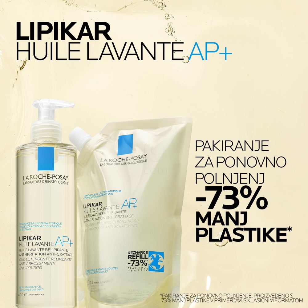 LRP Lipikar Huile Lavante AP+, olje za umivanje - Eco Refill (400 ml) 