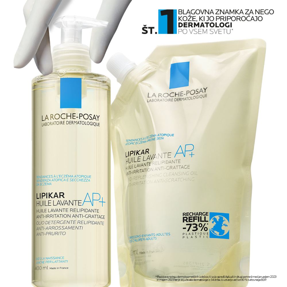 LRP Lipikar Huile Lavante AP+, olje za umivanje - Eco Refill (400 ml) 