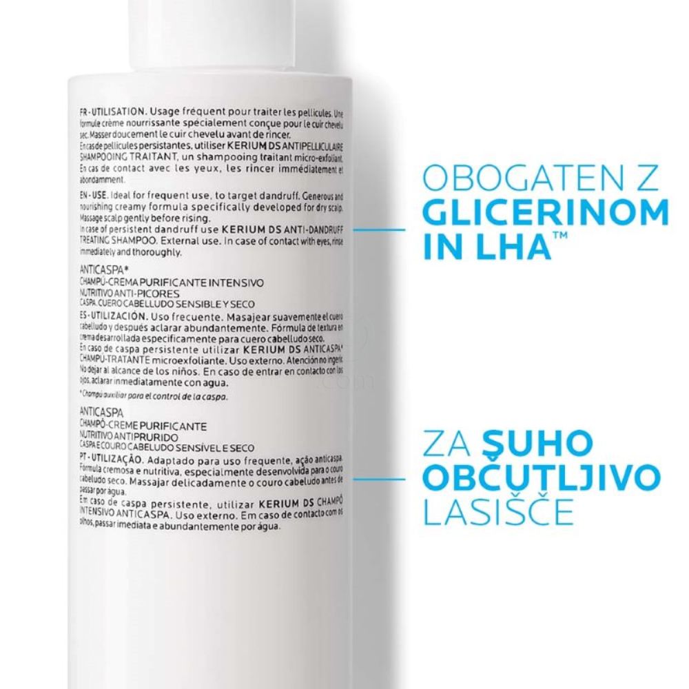 LRP Kerium DS, intenzivni šampon proti prhljaju (125 ml)
