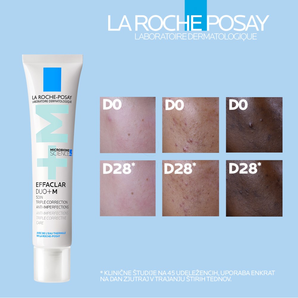LRP Effaclar Duo+M, trojna korektivna nega zoper nepopolnosti za mastno kožo (40 ml) 
