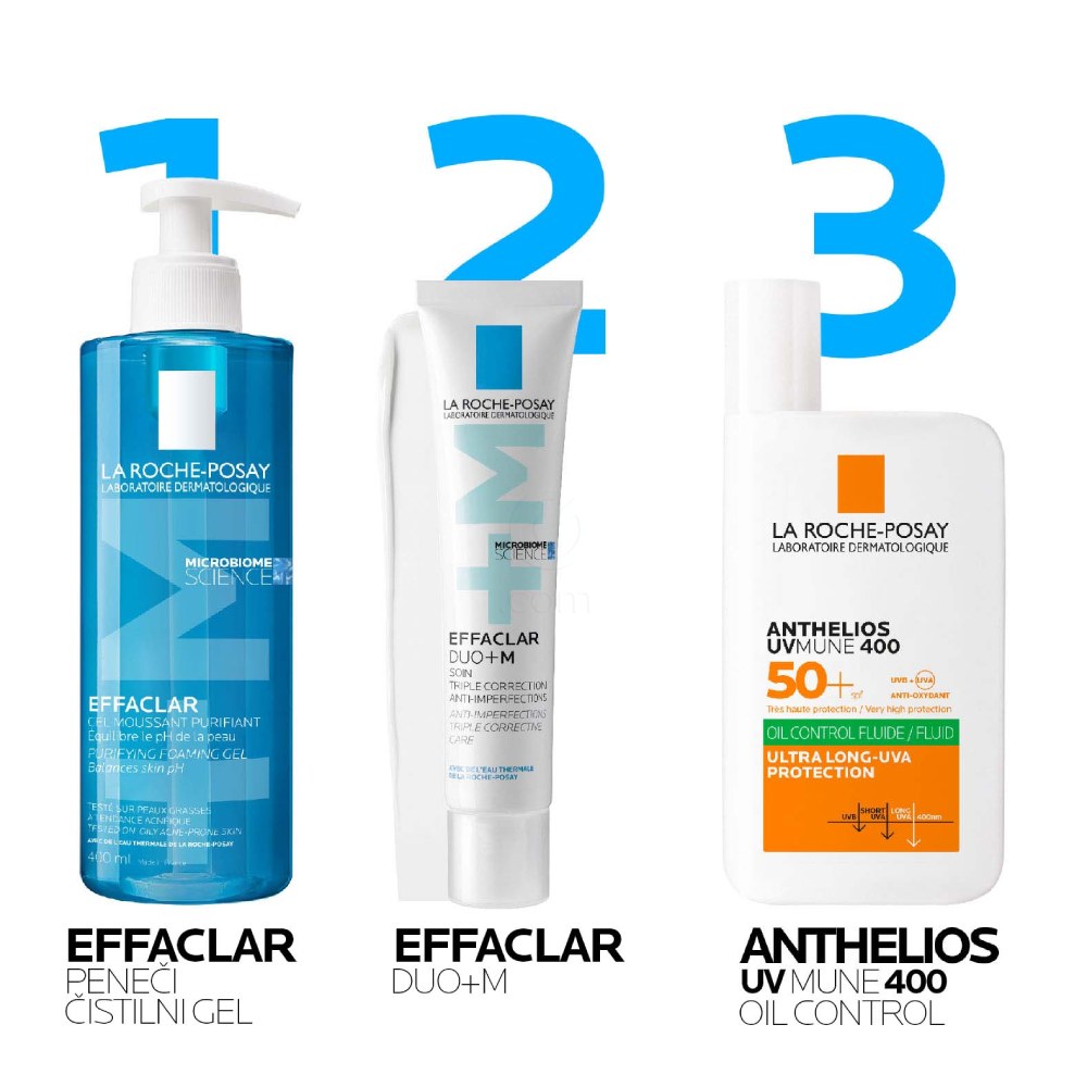LRP Effaclar +M, peneči čistilni gel (200 ml)