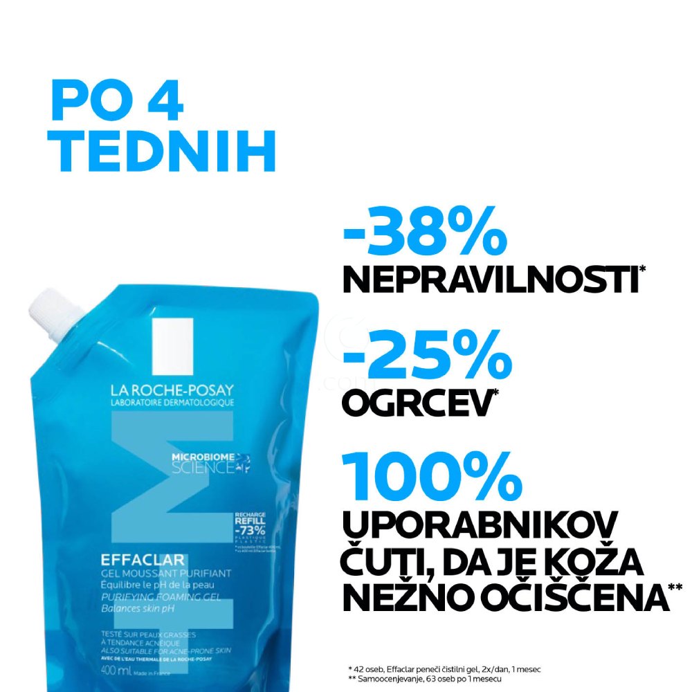 LRP Effaclar +M, peneči čistilni gel - Refill (400 ml)