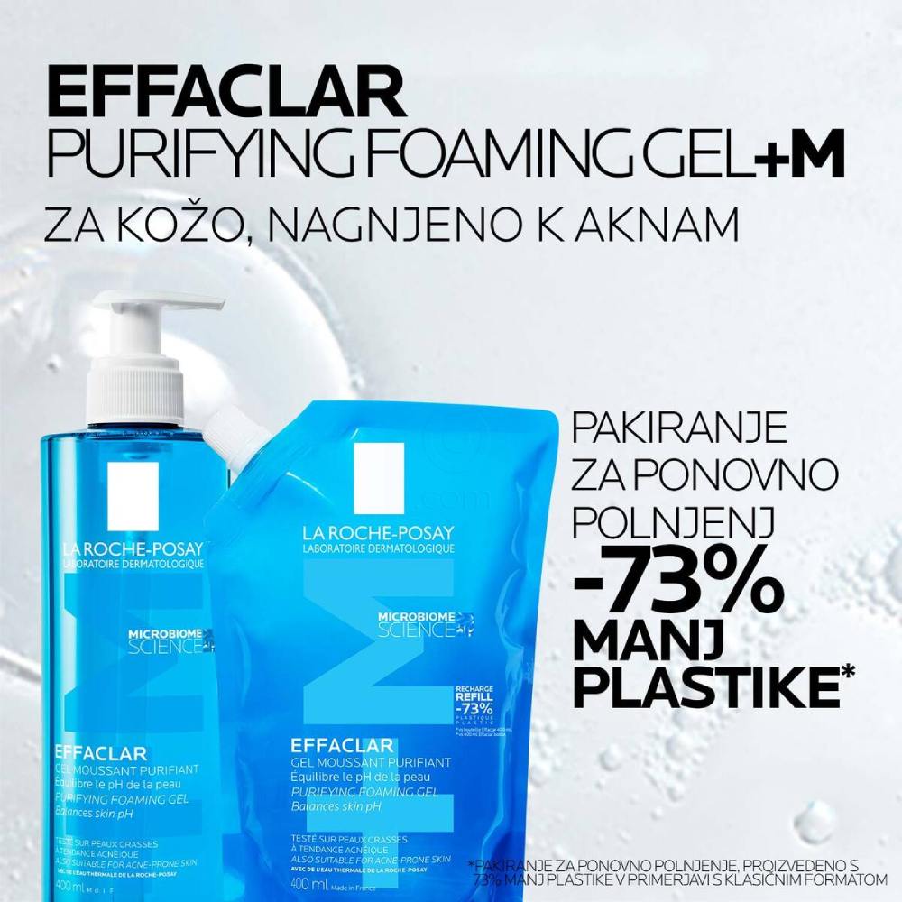 LRP Effaclar +M, peneči čistilni gel - Refill (400 ml)