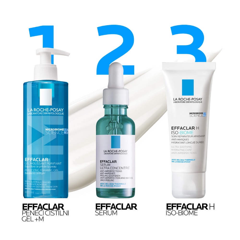 LRP Effaclar H Iso-Biome, ultra pomirjujoča vlažilna nega proti nepravilnostim (40 ml)