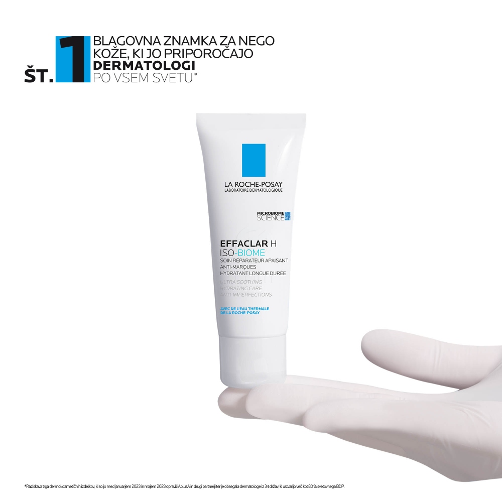 LRP Effaclar H Iso-Biome, ultra pomirjujoča vlažilna nega proti nepravilnostim (40 ml)