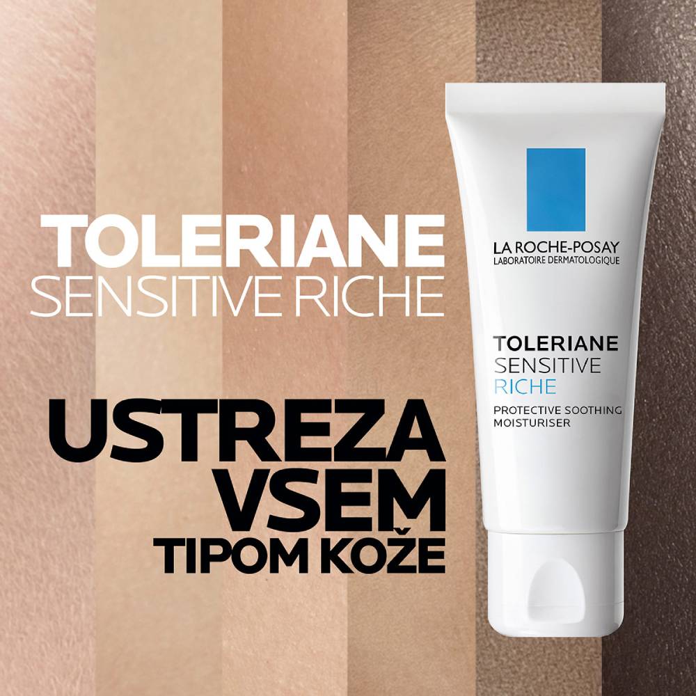 LRP Toleriane Sensitive Riche, bogata krema za obraz za suho in občutljivo kožo (40 ml)