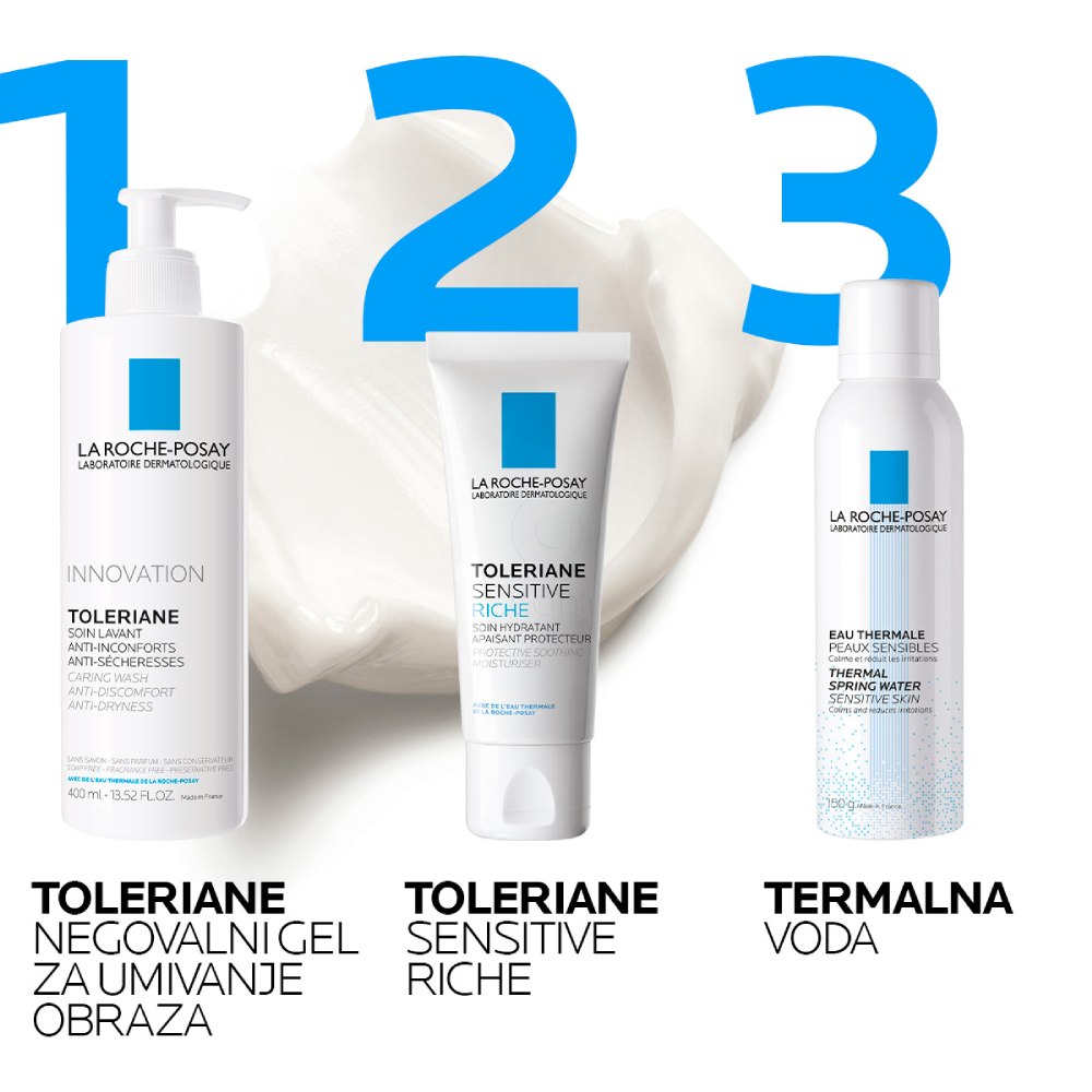 LRP Toleriane Sensitive Riche, bogata krema za obraz za suho in občutljivo kožo (40 ml)
