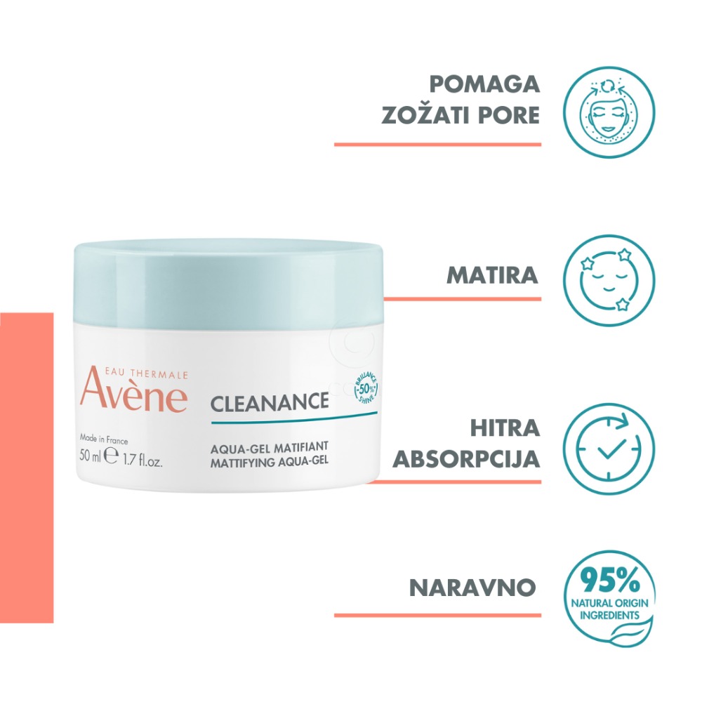 Avene Cleanance, matirajoči Aqua-gel (50 ml) 