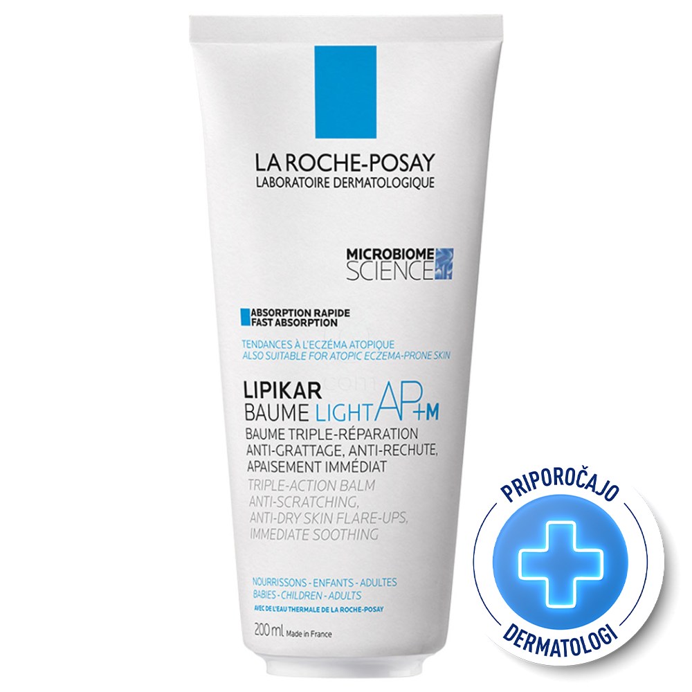 LRP Lipikar Baume AP+M Light Eco, lahki balzam s trojnim delovanjem (200 ml)