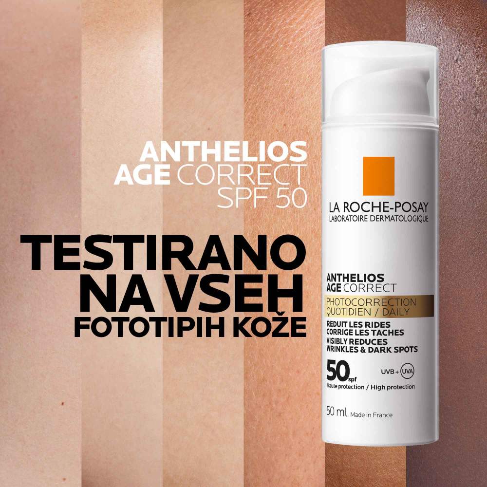 LRP Anthelios Age-Correct, krema proti staranju kože na obrazu - ZF50 (50 ml) 