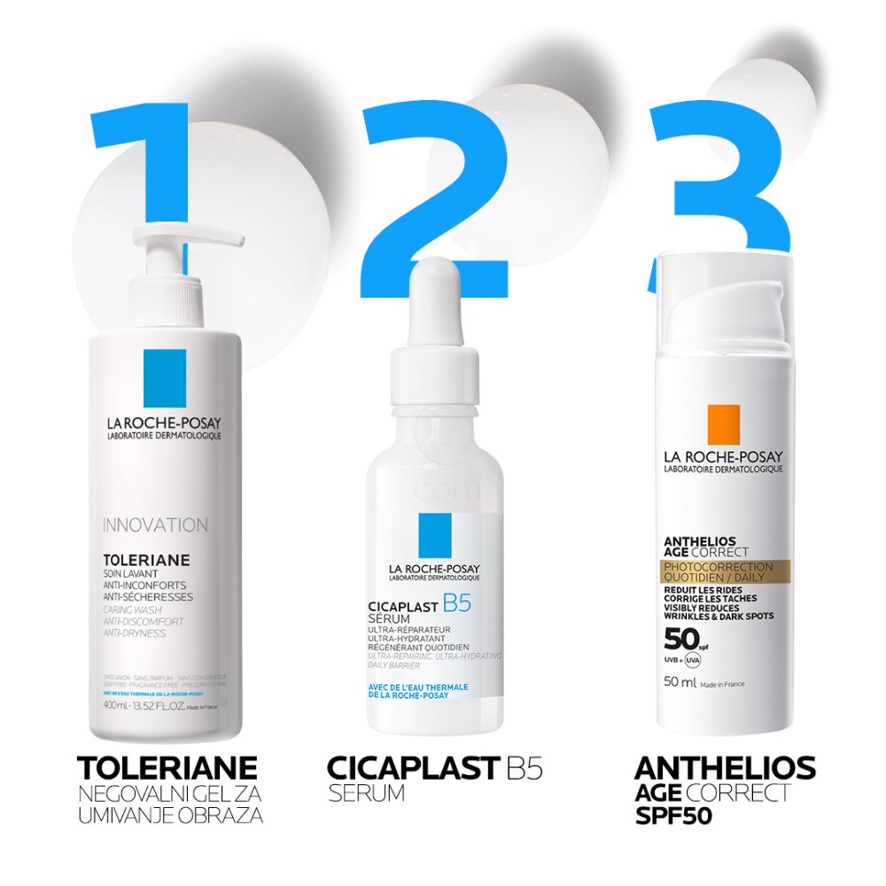LRP Anthelios Age-Correct, krema proti staranju kože na obrazu - ZF50 (50 ml) 