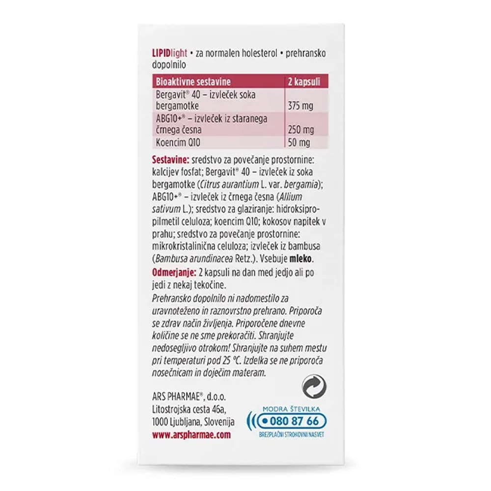 LIPIDlight Ars Pharmae, kapsule (60 kapsul)