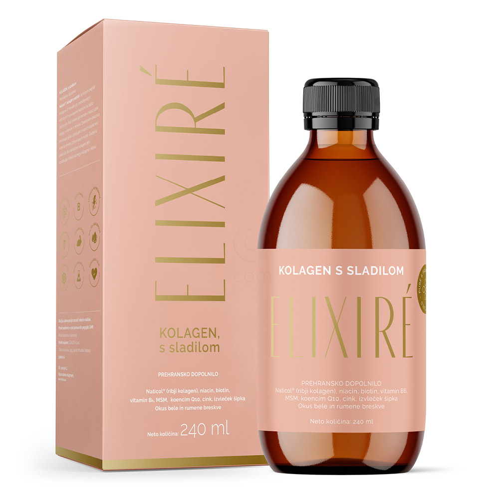 Elixire Kolagen, tekoče prehransko dopolnilo (240 ml)