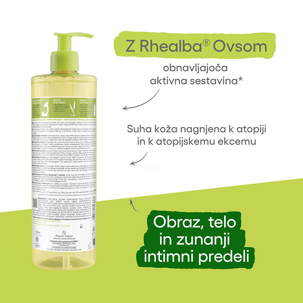 A-Derma Exomega Control, emolientno čistilno olje za tuširanje (750 ml)