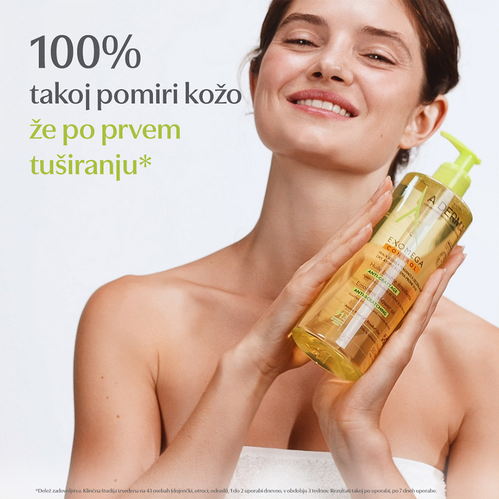 A-Derma Exomega Control, emolientno čistilno olje za tuširanje (750 ml)