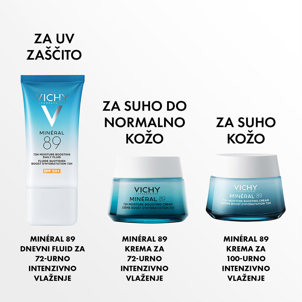 Vichy Mineral 89, dnevni fluid za 72-urno vlaženje kože - ZF 50+ (50 ml)