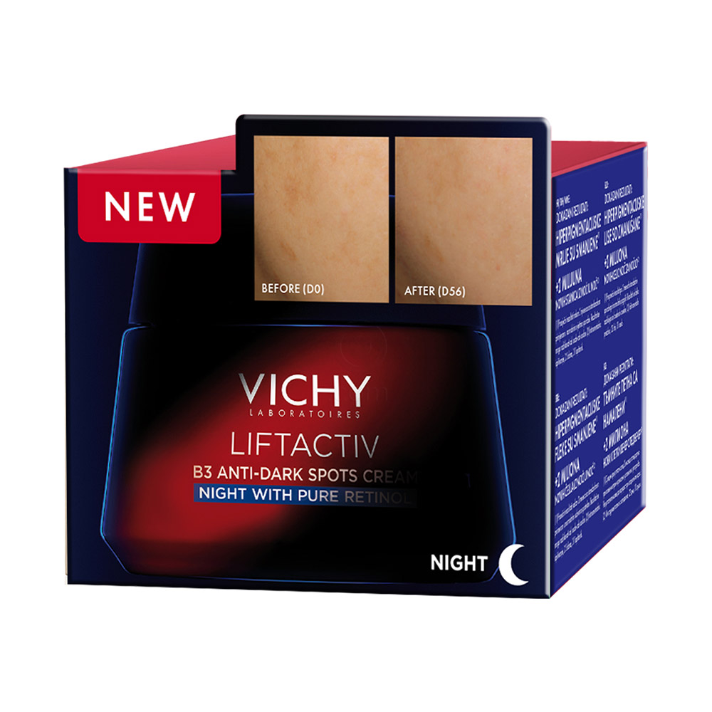 Vichy Liftactiv B3 Anti-Dark Spots, nočna krema proti hiperpigmentacijskim madežem s čistim retinolom (50 ml)
