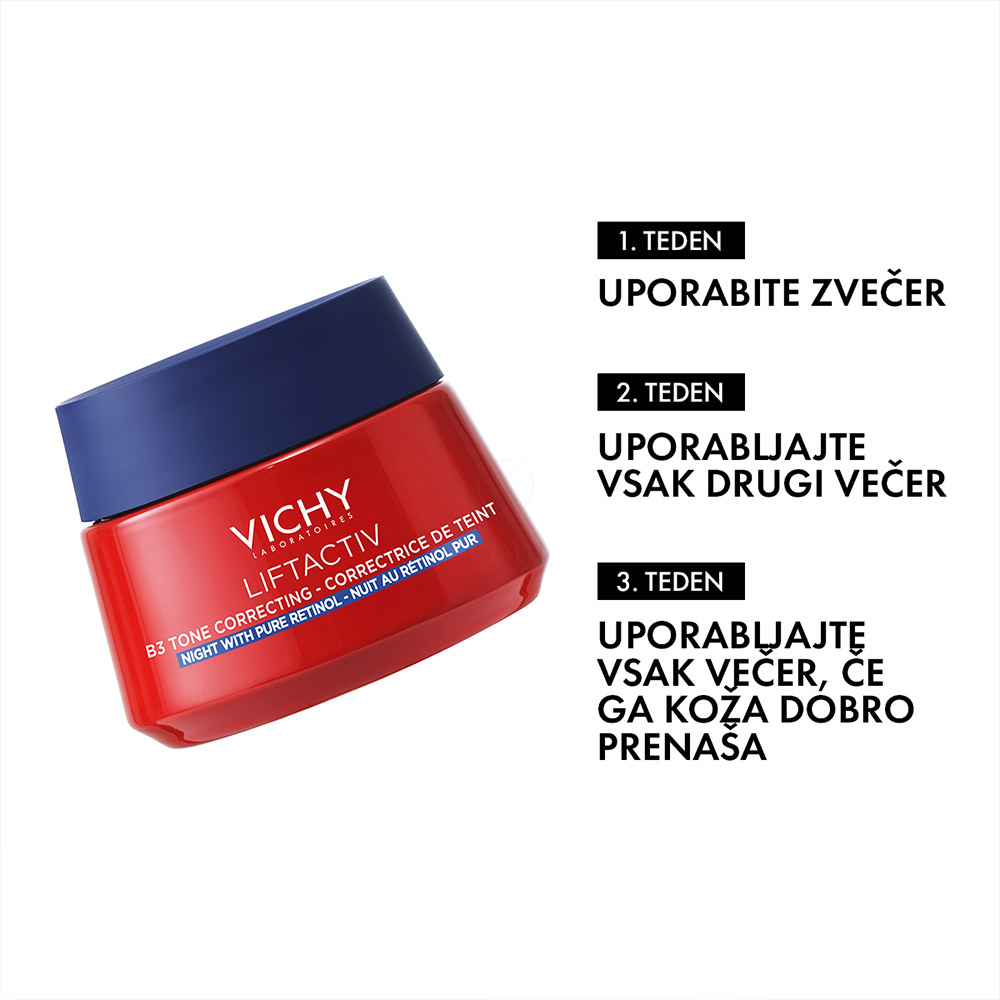 Vichy Liftactiv B3 Anti-Dark Spots, nočna krema proti hiperpigmentacijskim madežem s čistim retinolom (50 ml)