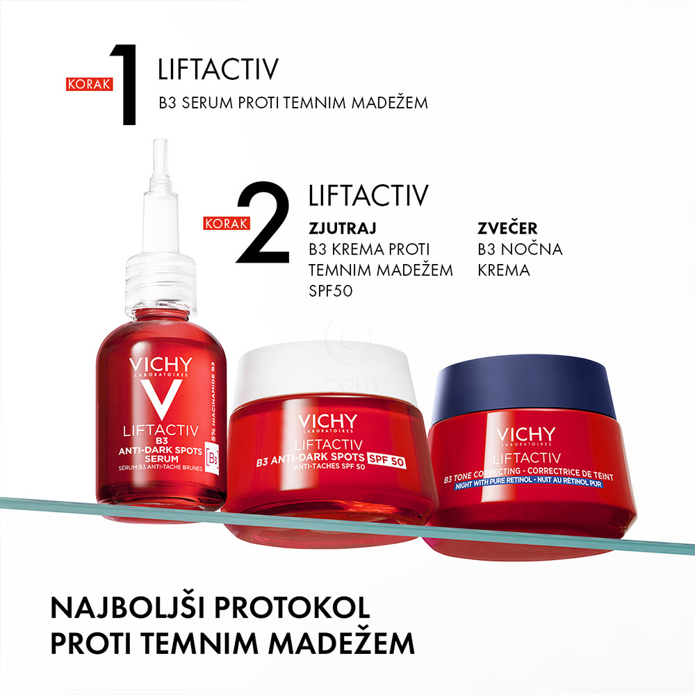 Vichy Liftactiv B3 Anti-Dark Spots, nočna krema proti hiperpigmentacijskim madežem s čistim retinolom (50 ml)