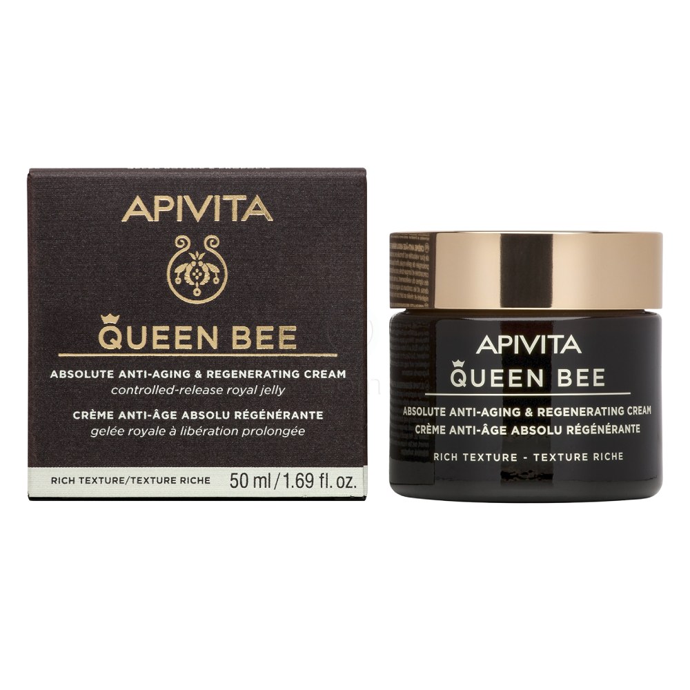 Apivita Queen Bee, bogata krema za obraz z grškim matičnim mlečkom (50 ml)