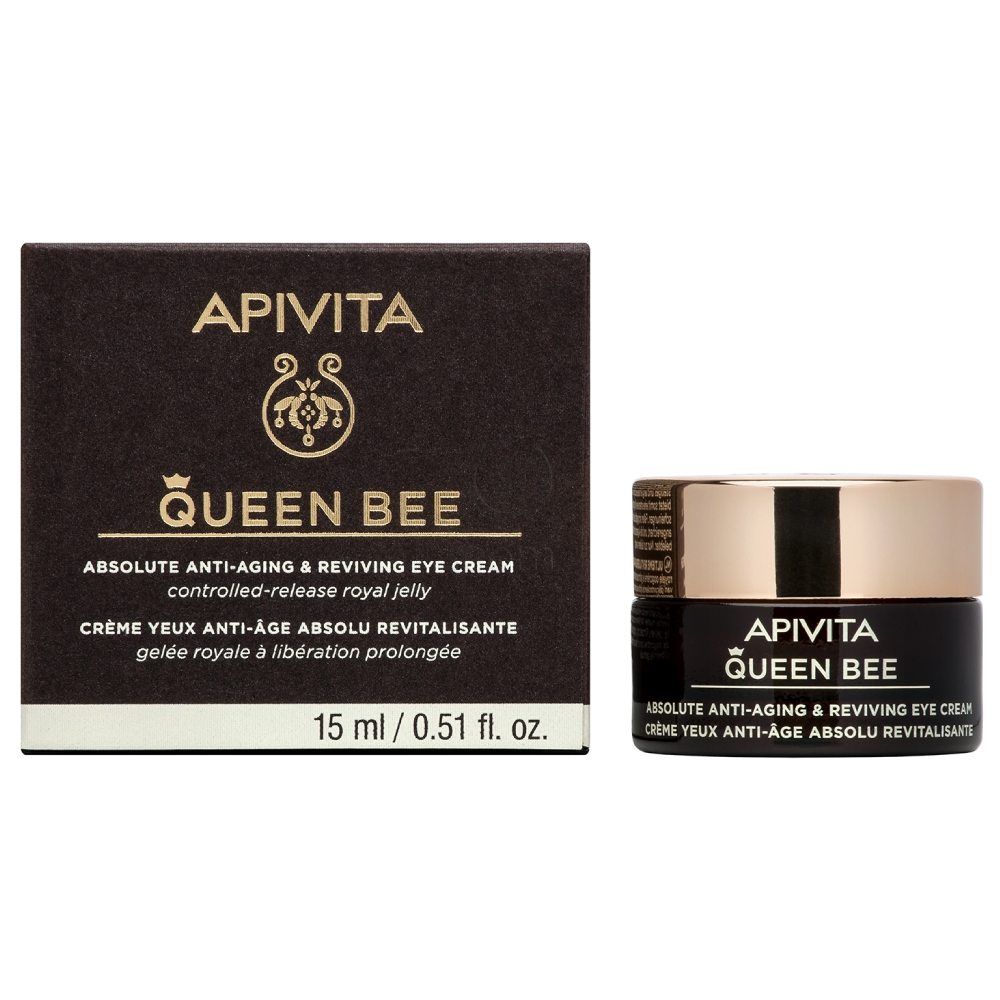 Apivita Queen Bee, krema za okrog oči z grškim matičnim mlečkom (15 ml)