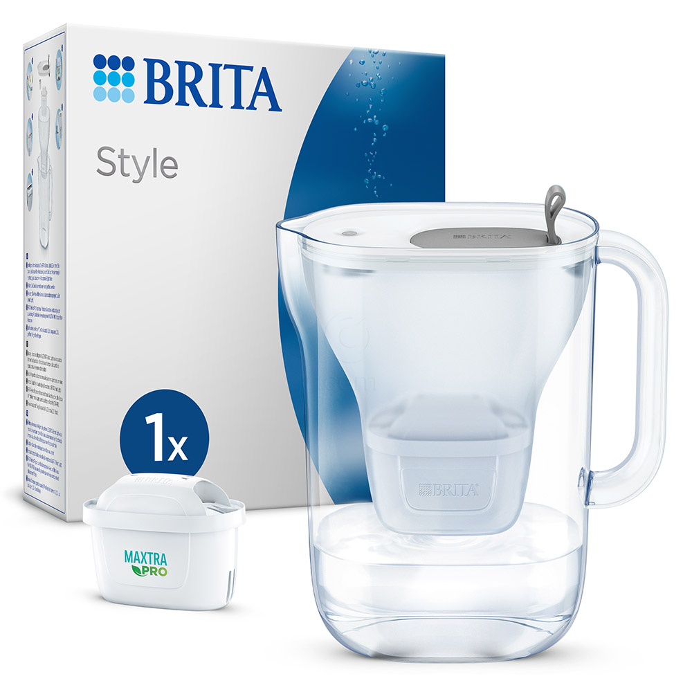 Brita Style Cool LED, vrč za filtriranje vode - siv (2,4 l)