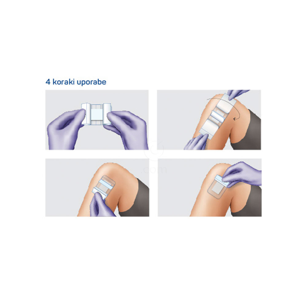 Cosmopor Transparent, sterilen prozorni obliž z vpojno blazinico - 9 x 10 cm (50 obližev)