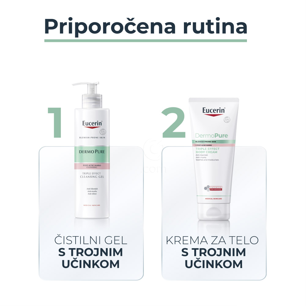 Eucerin DermoPURE, krema za telo s trojnim učinkom (200 ml)