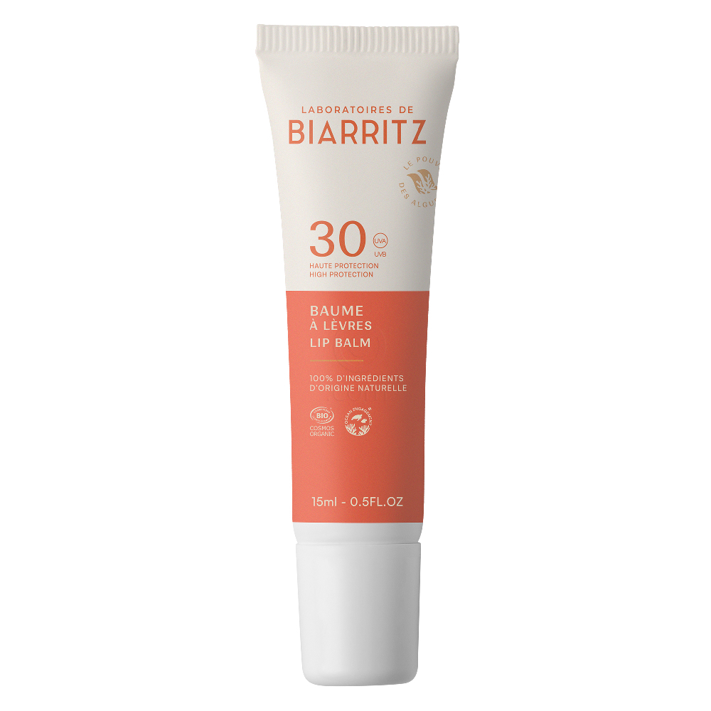 Biarritz BIO, balzam za ustnice za zaščito pred soncem - ZF30 (15 ml)