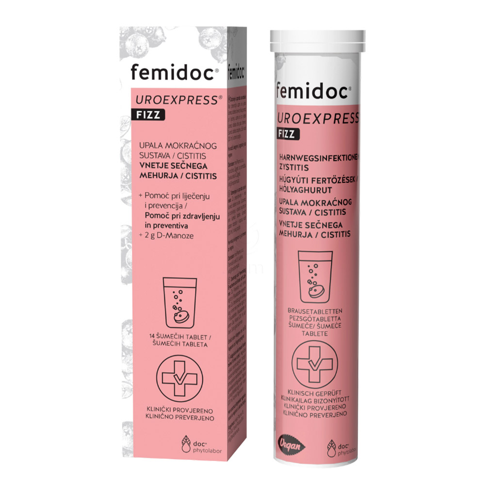 Femidoc Uroexpress Fizz, šumeče tablete (14 tablet)