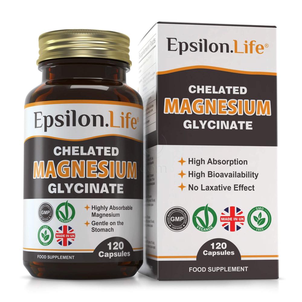 Epsilon Life Magnesium Glycinate, kapsule (120 kapsul)