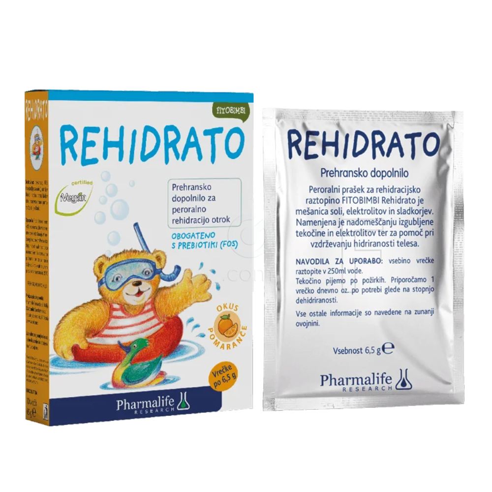 Fitobimbi Rehidrato, prašek - okus pomaranče (10 x 6,5 g)
