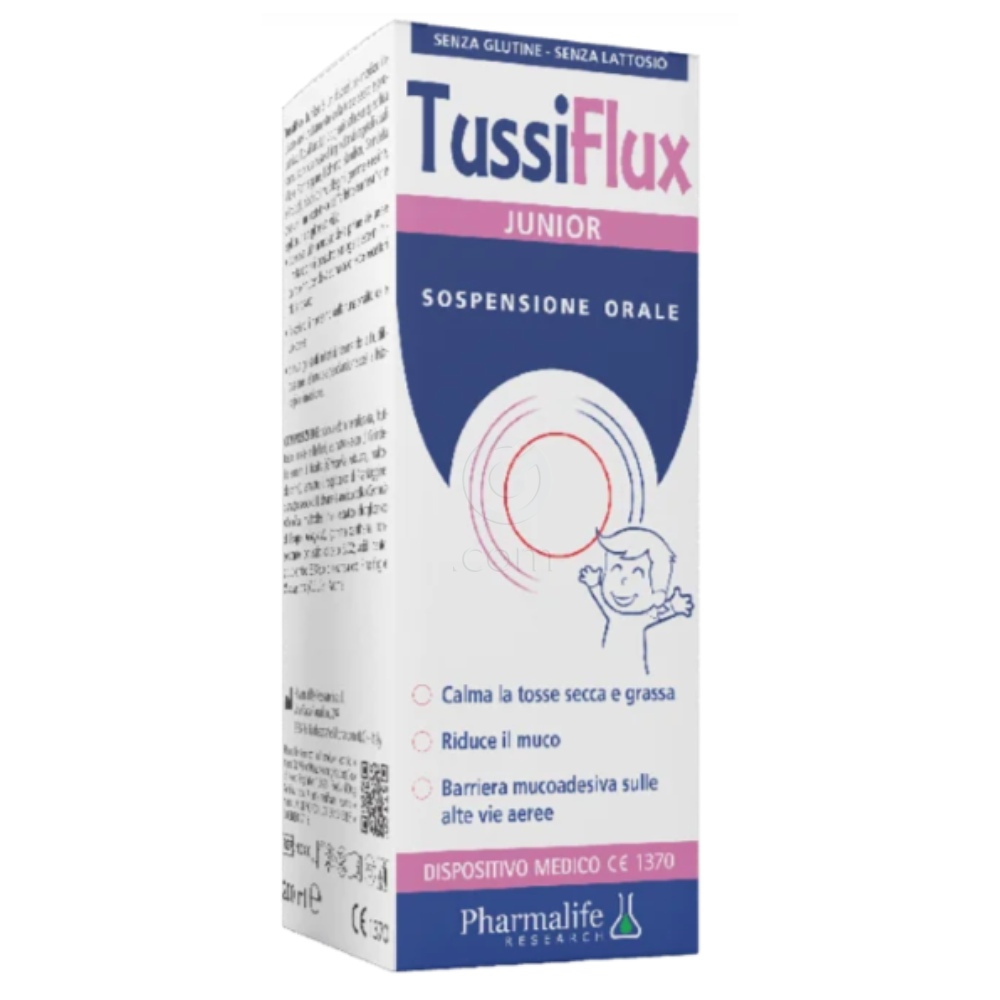 Tussiflux, peroralna suspenzija za pomoč pri kašlju za otroke (200 ml)