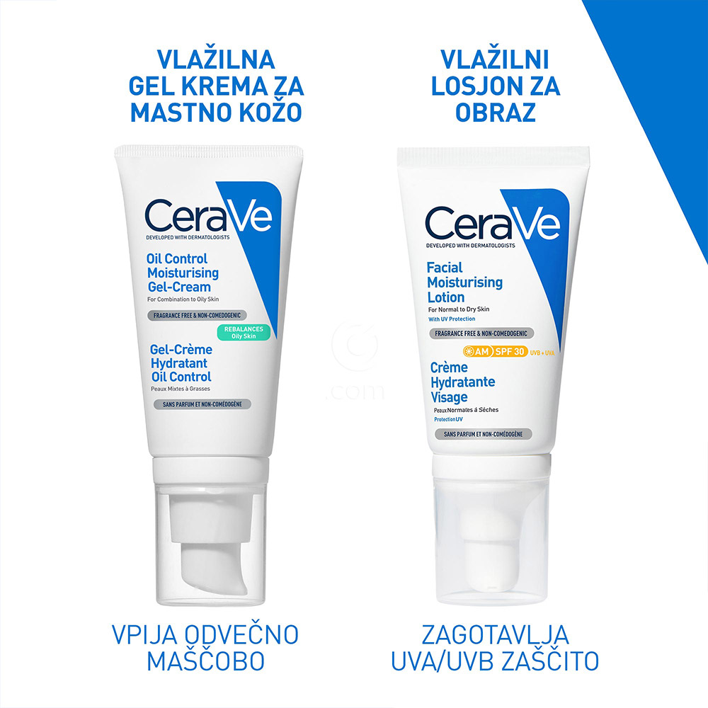 CeraVe, vlažilna gel krema za mastno kožo (52 ml)