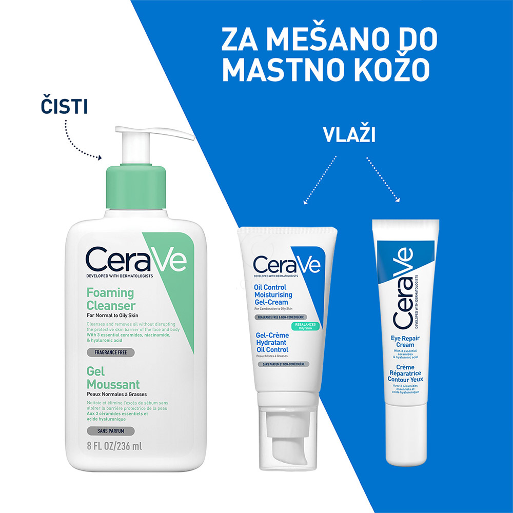 CeraVe, vlažilna gel krema za mastno kožo (52 ml)