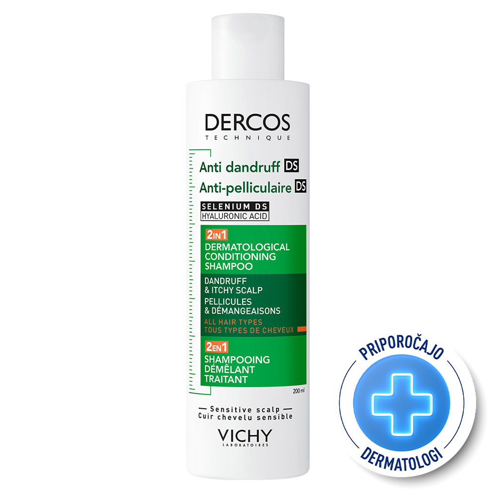 Vichy Dercos DS 2v1, dermokozmetični šampon in balzam proti prhljaju (200 ml)